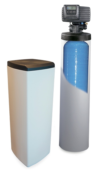 Bi-block water softener