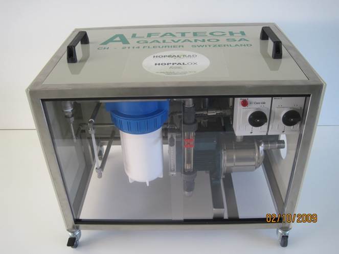 Hoppalox Disinfection of cutting fluids.